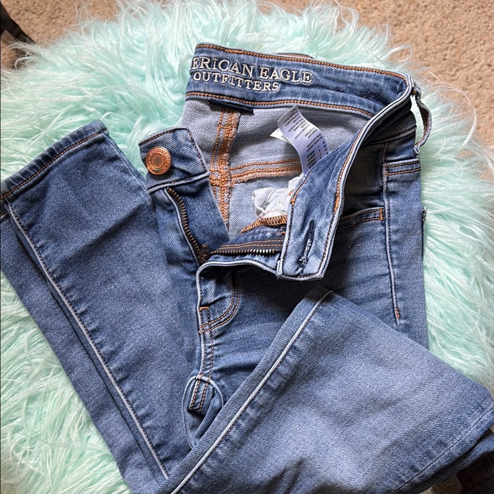 American Eagle Outfitters Blue Skinny Jeans with Stretch